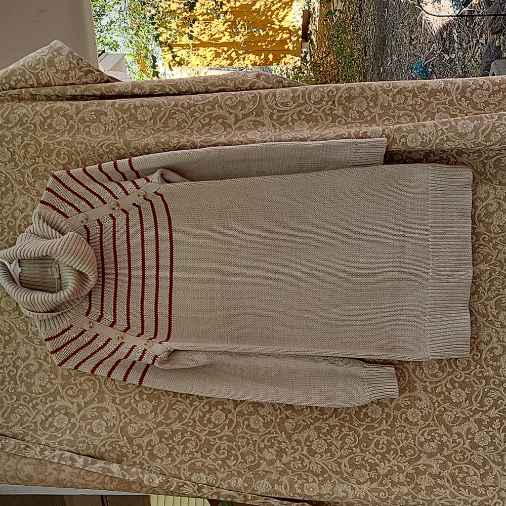 Hem and Thread Cable Knit Sweater Dress. S Fall Colors, Vintage Cowel Neck.